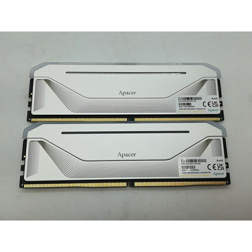 【中古】DDR5 16GB 2枚組（合計32GB） DDR5-6400(PC5-51200)【デスクトップPC用】【秋葉2号】保証期間１週間