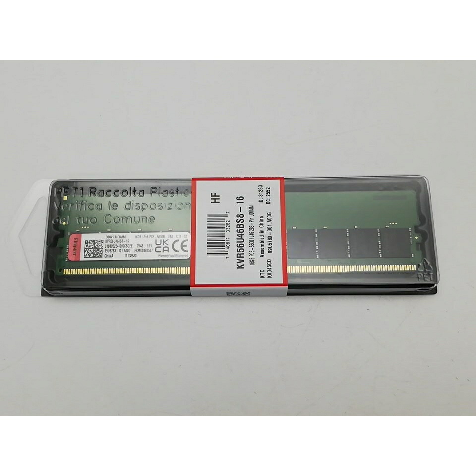 【新品】DDR5 16GB DDR5-5600(PC5-44800) KVR56U46BS8-16 【デスクトップPC用】【秋葉2号】保証期間一年間|じゃんぱら店