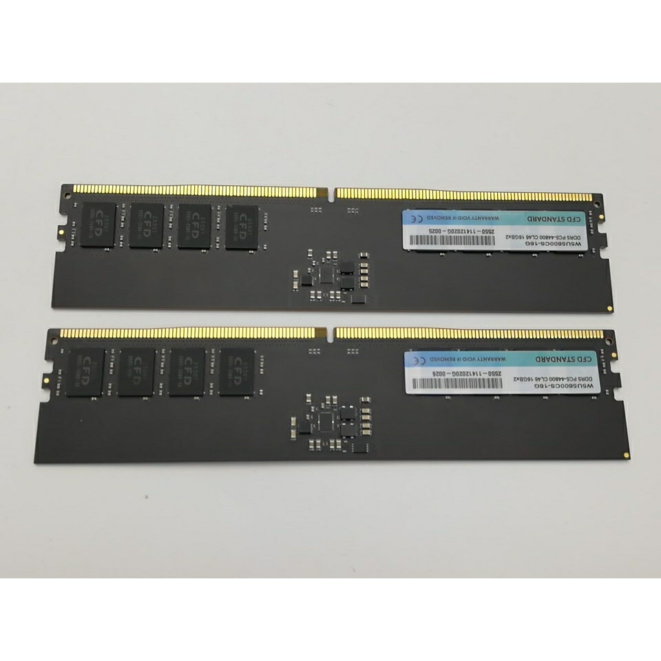 【中古】DDR5 16GB 2枚組（合計32GB） DDR5-5600(PC5-44800)【デスクトップPC用】【秋葉2号】保証期間１週間｜じゃんぱら店