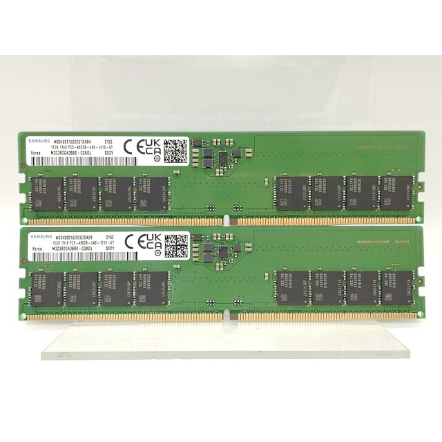 【中古】DDR5 16GB 2枚組（合計32GB） DDR5-4800(PC5-38400)【デスクトップPC用】【秋葉2号】保証期間１週間