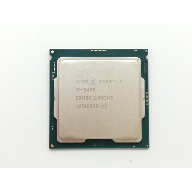 【中古】Intel Core i5-9400 (2.9GHz/結核症:4.1GHz/SRG0Y/R0) bulk LGA1151/6C/6T/L3 9M/UHD630/TDP65W【京都】言いはなつ継続期間１週