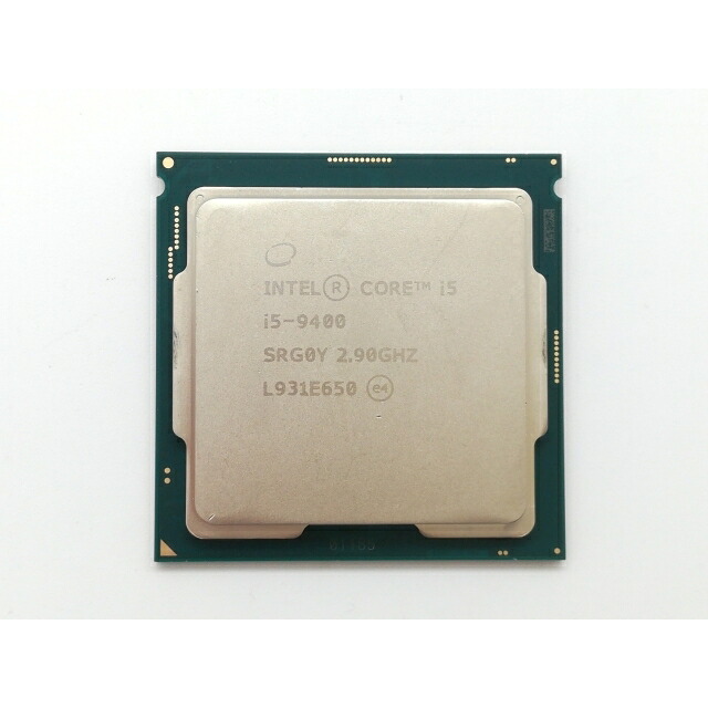 【中古】Intel Core i5-9400 (2.9GHz/結核症:4.1GHz/SRG0Y/R0) bulk LGA1151/6C/6T/L3 9M/UHD630/TDP65W【京都】言いはなつ継続期間１週