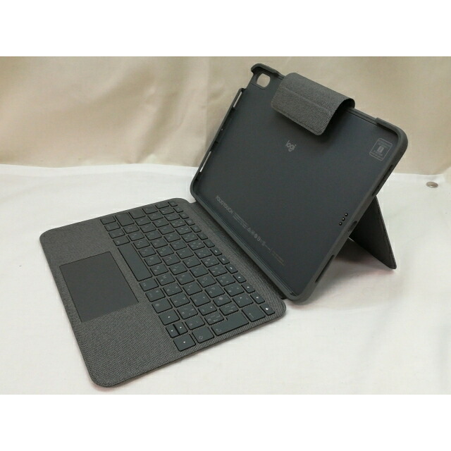 【中古】Logicool FOLIO TOUCH iPad Air(第4/第5世代)用 iK1094BKA [オックスフォードグレー/日本語]【川崎】保証期間１週間