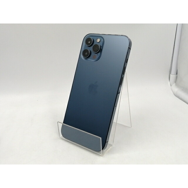 【中古】Apple SoftBank 【SIMロック解除済み】 iPhone 12 Pro Max 128GB パシフィックブルー MGCX3J/A【川崎】保証期間１ヶ月【ランクC】