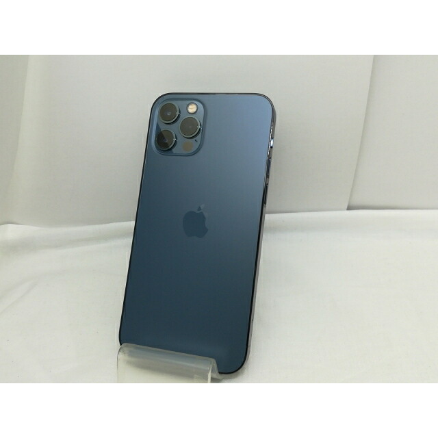 【中古】Apple SoftBank 【SIMロック解除済み】 iPhone 12 Pro 256GB パシフィックブルー MGMD3J/A【川崎】保証期間１ヶ月【ランクB】