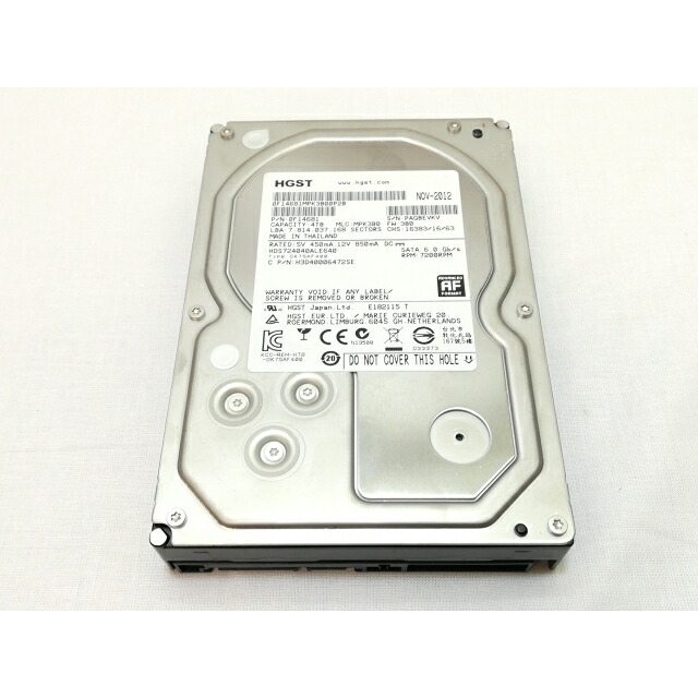 【中古】HGST HDS724040ALE640 4TB/7200rpm/64MB/6Gbps【川崎】保証期間１週間