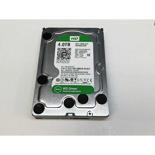 【中古】W.D. WD40EZRX WD Green 4TB/回転数可変/64MB/6Gbps【川崎】保証期間１週間
