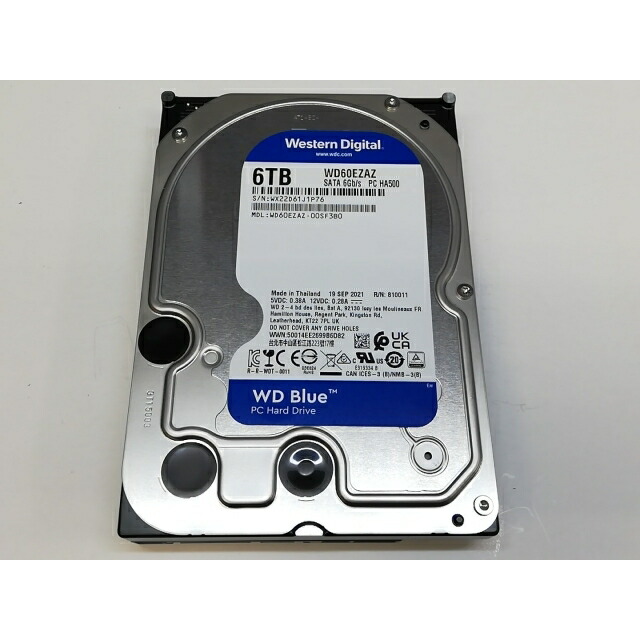 WD Blue 6TB HDD WD60EZAZ 25,942時間利用 【公式通販】