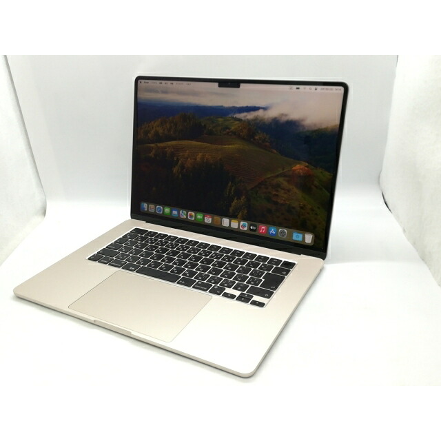 【中古】Apple MacBook Air 15インチ M3(CPU:8C/GPU:10C) 16GB/256GB スターライト MC9F4J/A (15インチ, M3, 2024)【秋葉5号】保証期間１ヶ月【ランクA】