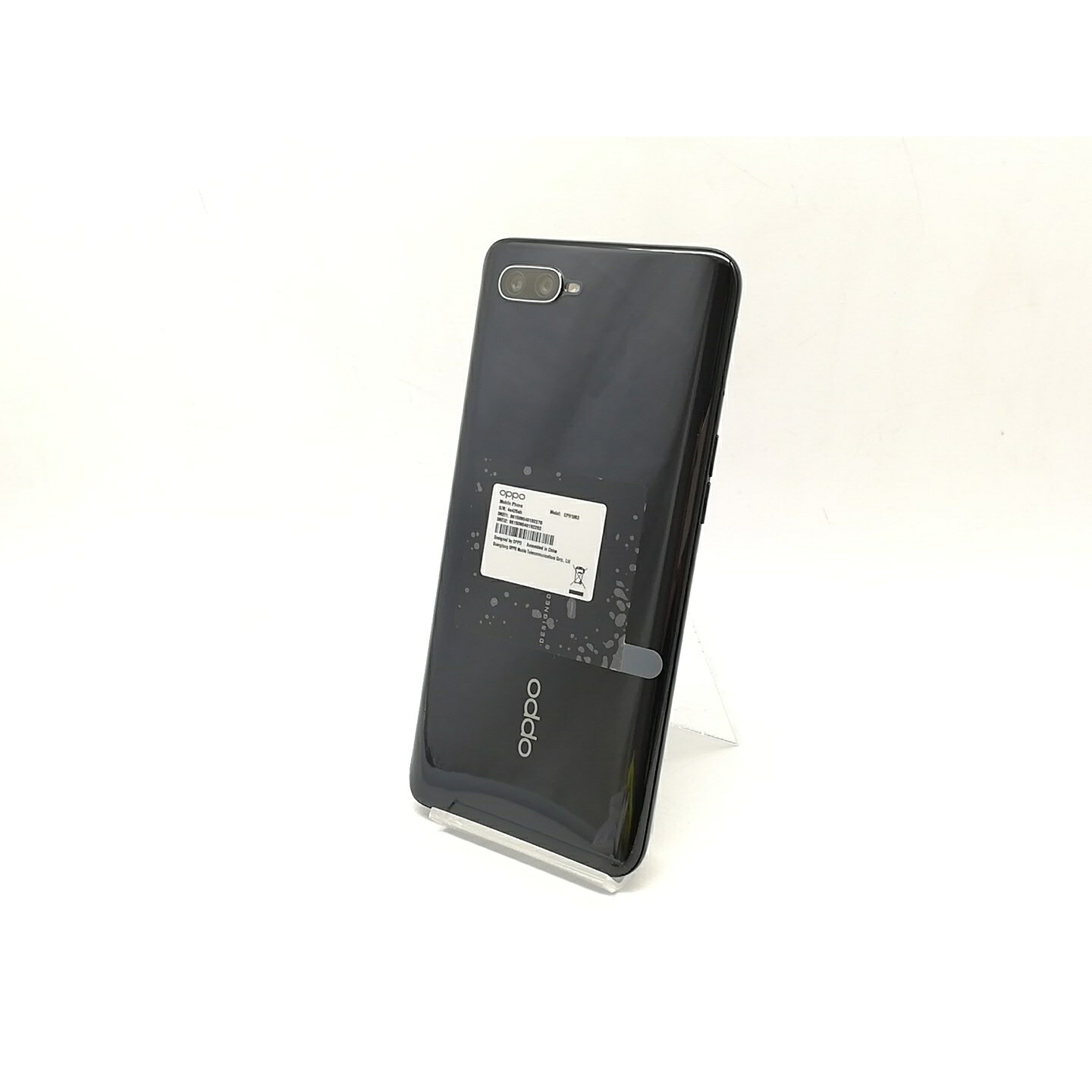 【中古】Oppo 国内版 【SIM無償性】 Reno A 黒いこと 6GB 64GB CPH1983【横浜】引き受ける継続期間１ヶ月【序列付けるC】