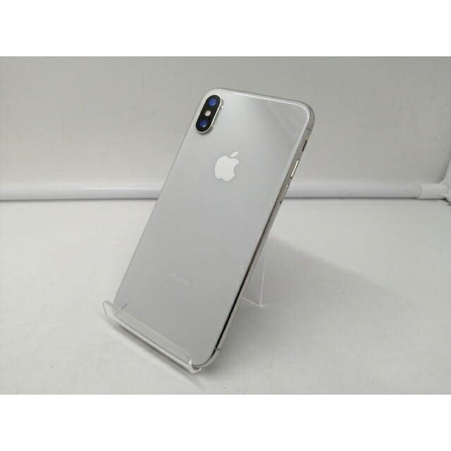 【中古】Apple 外国で版 【SIM無償性】 iPhone X 256GB しろがね色【札幌】引き受ける継続期間１週【序列付けるC】