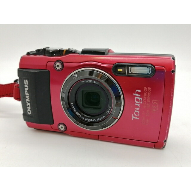 【中古】OLYMPUS OLYMPUS STYLUS TG-4 Tough 赤いこと【札幌】引き受ける継続期間１週【価値づけるC】