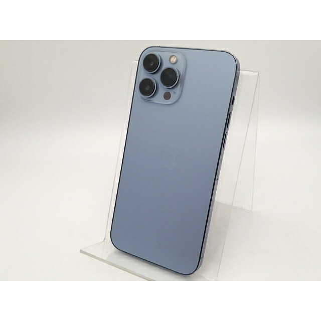【中古】Apple au 【SIMフリー】 iPhone 13 Pro Max 256GB シエラブルー MLJD3J/A【広島】保証期間１ヶ月【ランクC】