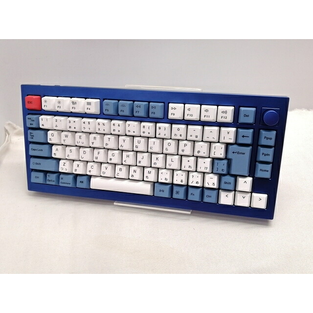 【中古】Keychron Q1 QMK Custom Mechanical Keyboard ノッブ変わり種 Q1-O3-JIS 茶軸 [ネイビーブルー]【熊本】引きうける継続期間１週
