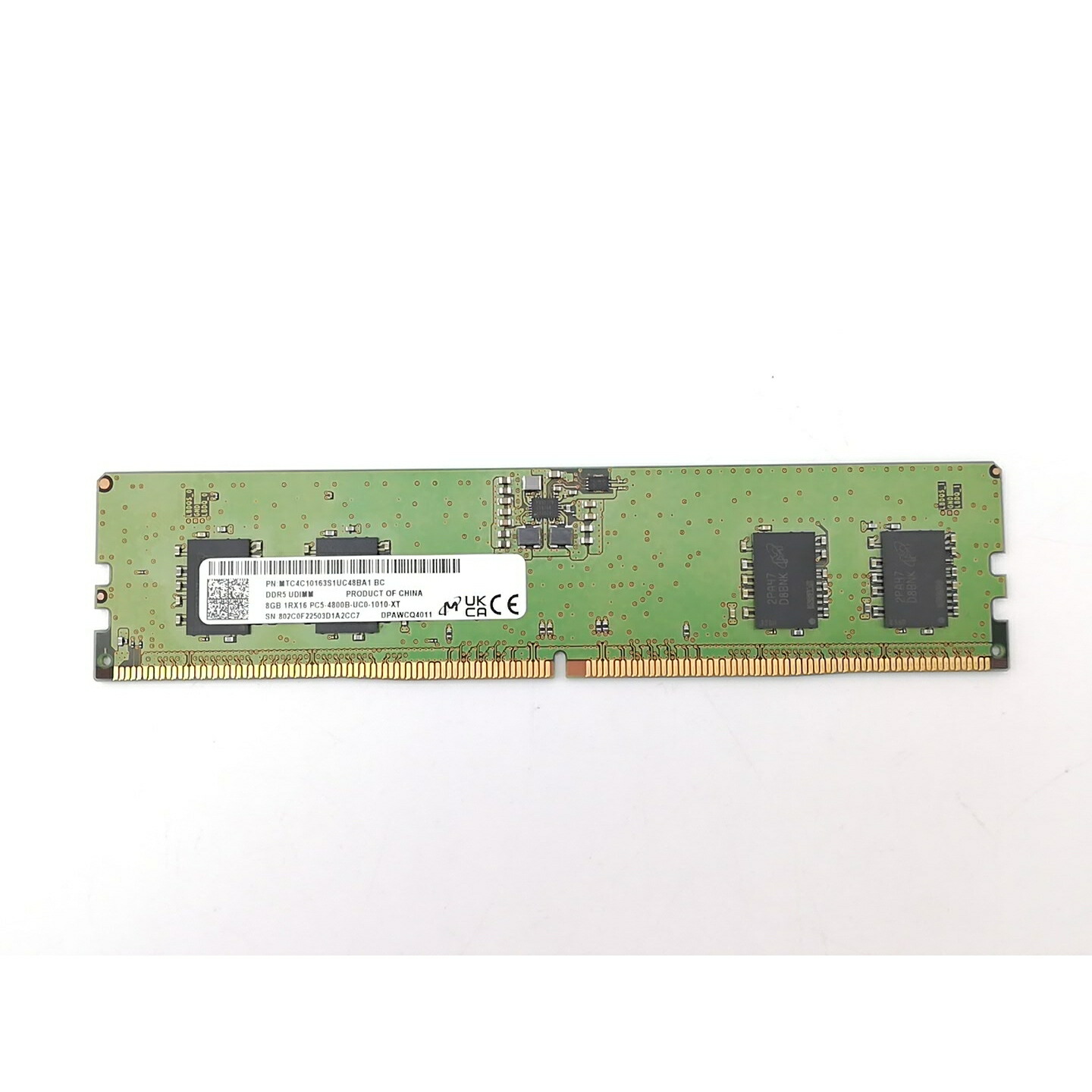 【中古】DDR5 8GB DDR5-4800(PC5-38400)【デスクトップPC用】【熊本】保証期間１週間