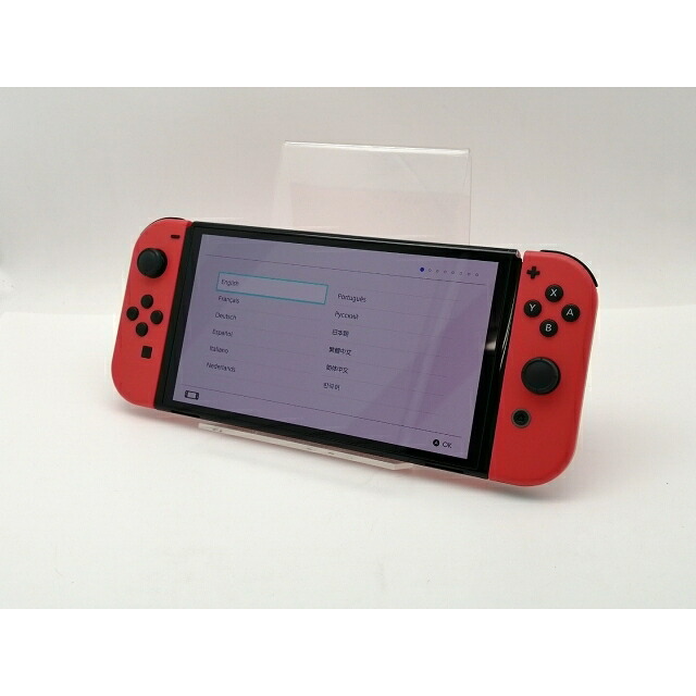 【中古】Nintendo Switch 本体 (有機ELモデル) HEG-S-RAAAA マリオレッド【三宮センター】保証期間1ヶ月【ランクB】|じゃんぱら店