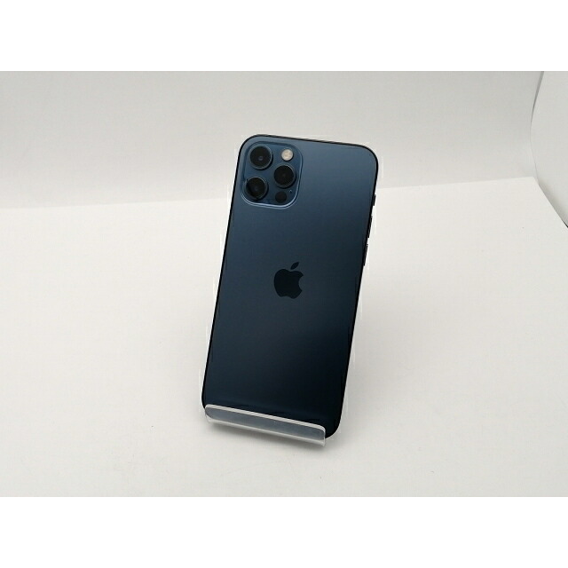 【中古】Apple au 【SIMロック解除済み】 iPhone 12 Pro 256GB パシフィックブルー MGMD3J/A【三宮センター】保証期間１ヶ月【ランクC】
