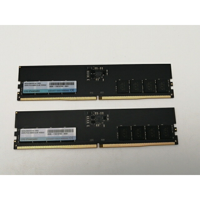 【中古】DDR5 16GB 2枚組（足し加える32GB） DDR5-5600(パソコン5-44800)【事務机とっ始めパソコン用】【三宮真っただ中】引きうける継続期間１週