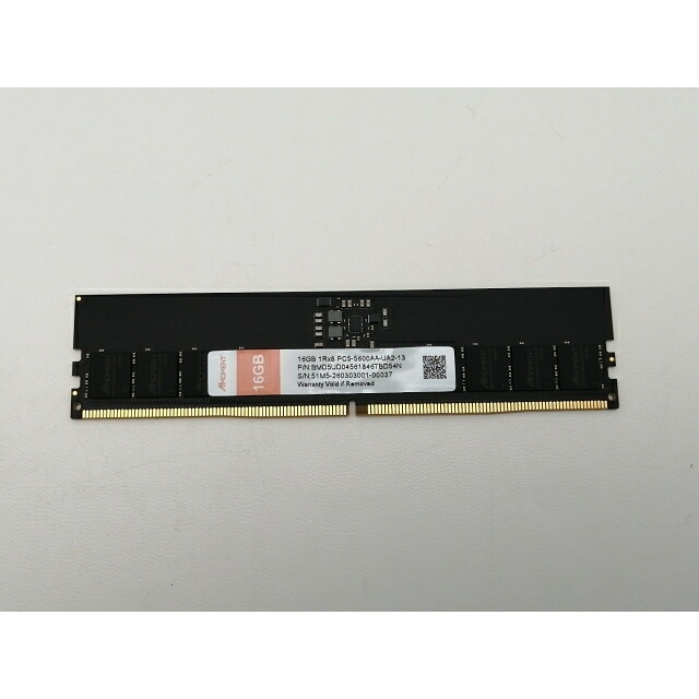 【中古】DDR5 16GB DDR5-5600(パソコン5-44800)【事務机とっ始めパソコン用】【三宮真っただ中】引きうける継続期間１週
