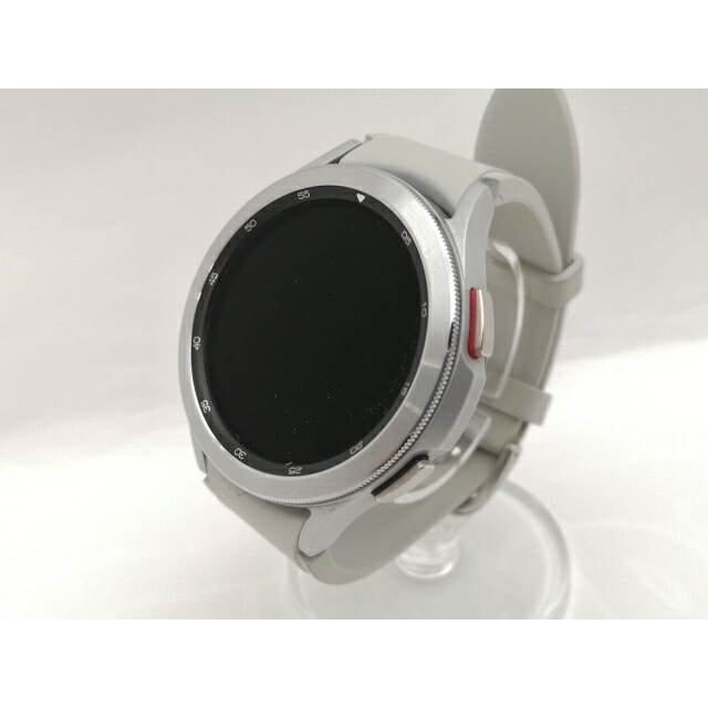 【中古】SAMSUNG Galaxy Watch4 Classic 46粍 SM-R890NZSAXJP しろがね色【神保町】引き受ける継続期間１ヶ月【序列付けるC】
