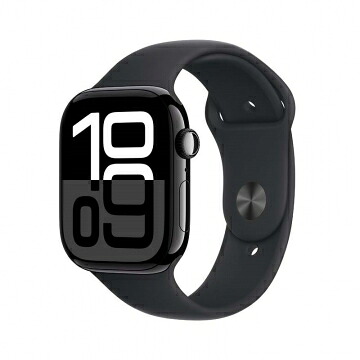 【未当て嵌める】Apple Apple Watch Series10 46粍 Cellular ジェットブラックアルミニウムケース/黒いこと運動競技ダンス楽隊 (M/L) MWY43J/A【神保町】引き受ける継続期間３ヶ月