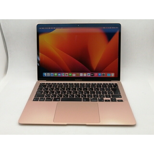 【中古】Apple MacBook Air 13インチ CTO (M1・2020) ゴールド Apple M1(CPU:8C/GPU:8C)/16G/2T【神保町】保証期間１ヶ月【ランクB】｜じゃんぱら店