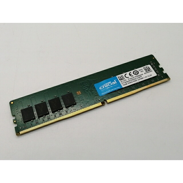 【中古】DDR4 16GB PC4-25600(DDR4-3200)【デスクトップPC用】【吉祥寺】保証期間1週間|じゃんぱら店