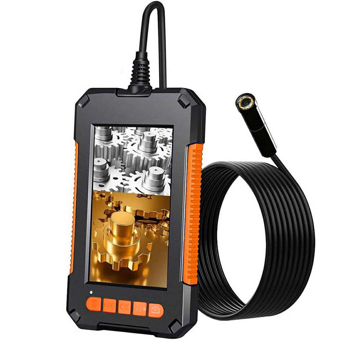 楽天市場 Usb ファイバースコープ 内視鏡カメラ 0万画素 1080p高画質 11か国語 8つledライト付き 暗闇撮影内視鏡 Ip67防水 2600mah大容量バッテリー Usb充電式 照度調節可能 10m硬性線 360度画面回転可能 操作簡単 Amor