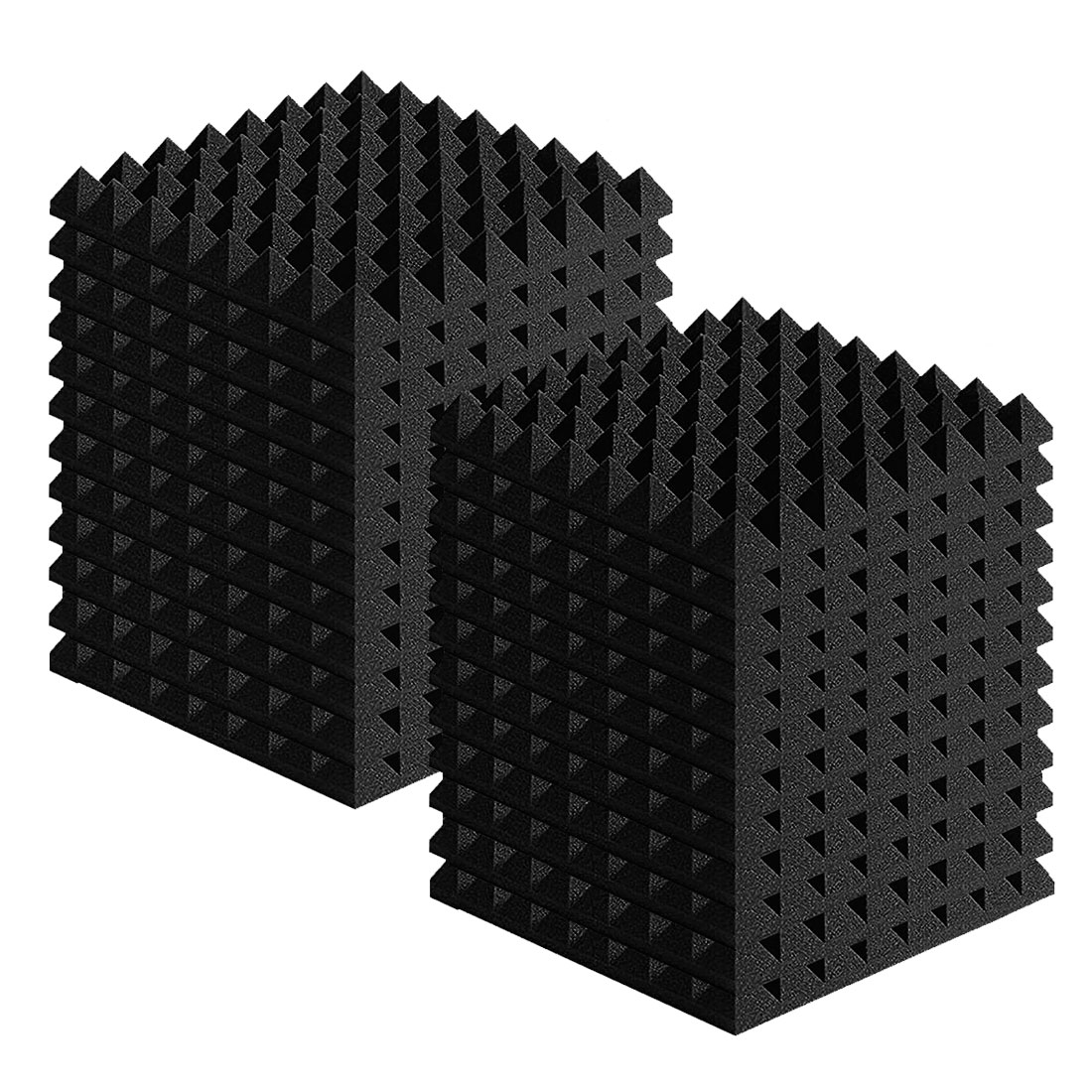 吸音材 防音 壁 50*50cm 厚さ5cm 48枚セット 防音材 ウレタン 高反発高密度 部屋防音 不燃 無害 減震 ピラミッド型 | AMOR