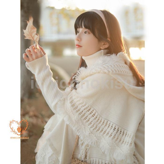 パロマウール　ニットポンチョ ORIENT MILLINERY ポンチョ MOELLEUX「モアルー」意匠撚糸