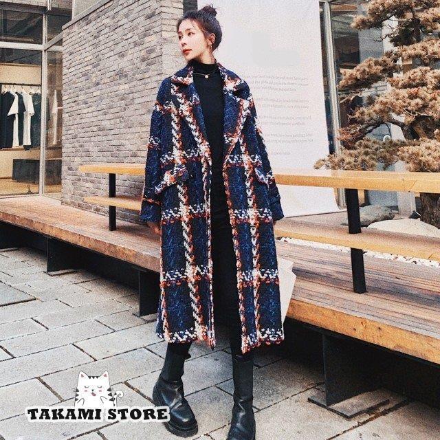 ツィード 厚地の外套 アウター レディース 冬 チェスターコート ロング 大層らしい大きさ 韓国 心地よい ゆったり 大層らしい大きさ ビッグ影ぼうし