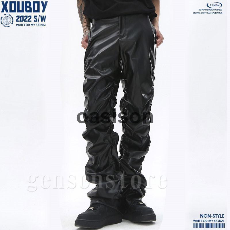 楽天市場】モード系 レザー ワイドパンツ メンズ エナメル 光沢