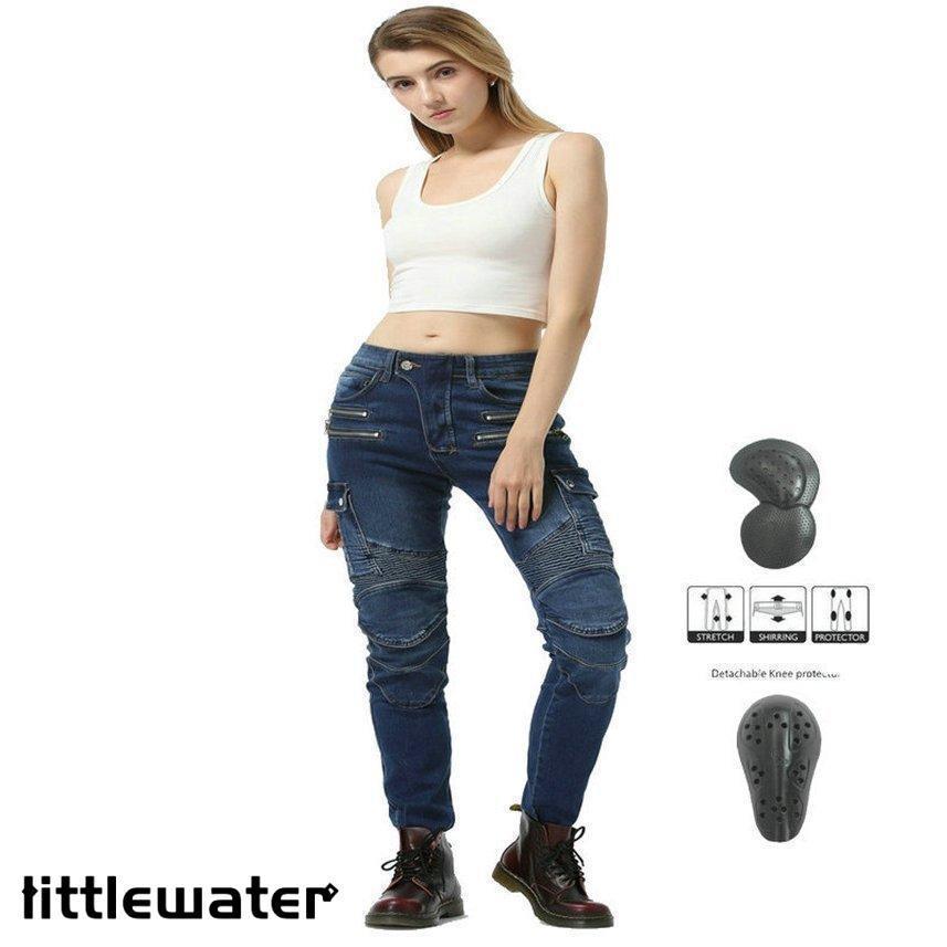 バイクパンツ メッシュ デニムパンツ バイク レーシング オートバイパンツ 女性 レディースバイクウェア バイク用品 耐磨 通気ライダーパンツ