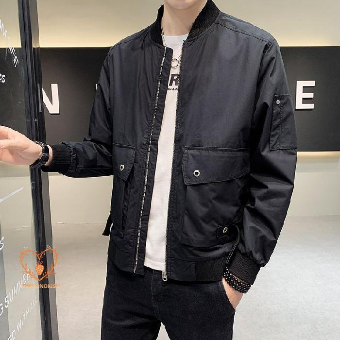 メンズ ジャケット トラックジャケット シンプル スポーティー ストリート ソフト 無地 カジュアル アウター 春 秋服|BabyAngel