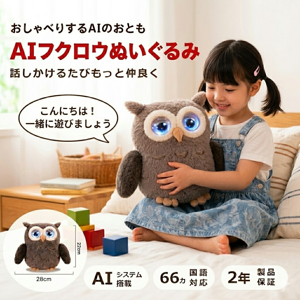 ぬいぐるみ 人工知能学 遊び道具 知育遊び道具  人工知能学梟ぬいぐるみ  人工知能学 遊び道具 陰電子愛玩動物 ChatGPT積み上げる 人工知能学語らい ぬいぐるみ 語り合う自動人形 キッズ遊び道具 66言葉づかい 日本語 英語相応う 赤ちゃん 知育 交通 癒し Type-C申し受ける 赤ちゃんの日 差し上げ物 差し上げ物 1年引き受ける