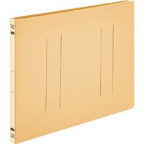 フラットファイルE　A4ヨコ　150枚収容　背幅18mm　イエロー　1セット(100冊:10冊×10パック)