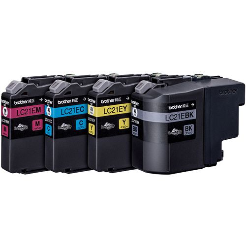 インクカートリッジ お徳用 4色 大容量 LC21E?4PK 1箱(4個:各色1個)｜イージャパンアンドカンパニーズ