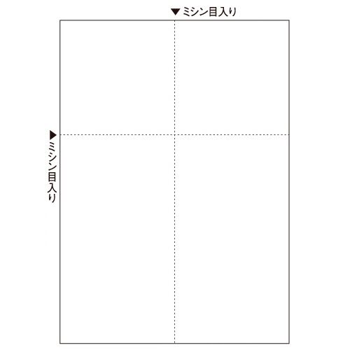 マルチプリンタ帳票(スーパーエコノミー)　A4　白紙　EIAJ対応　1セット(2500枚:100枚×25冊)