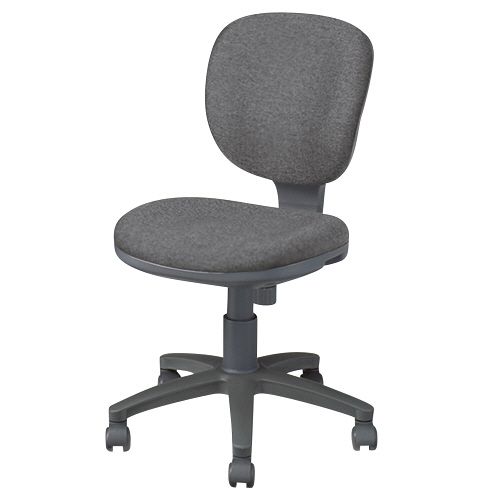 【送料無料】【個人宅届け不可】【法人（会社・企業）様限定】OAチェア ミドルバック 布 肘なし グレー 1脚