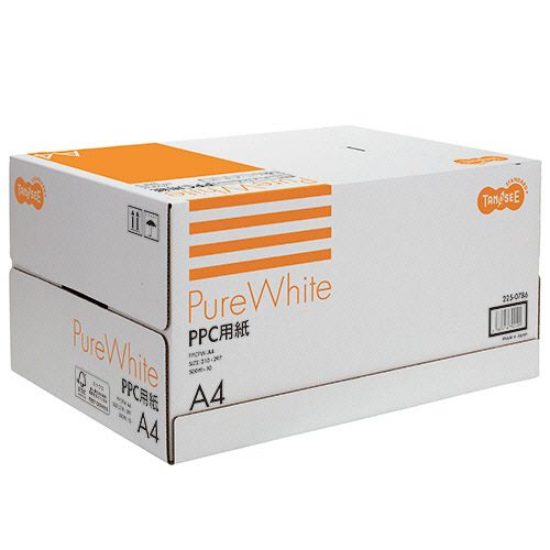 【送料無料】【個人宅届け不可】【法人（会社・企業）様限定】PPC用紙　Pure　White　A4　フタ無し箱　1箱(5000枚:500枚×10冊)