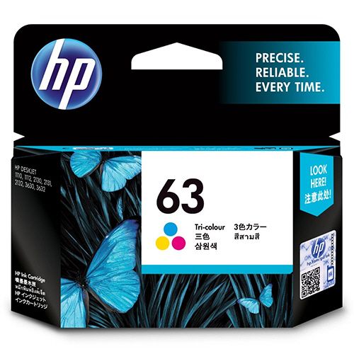 【送料無料】【個人宅届け不可】【法人（会社・企業）様限定】HP63　インクカートリッジ　3色カラー　F6U61AA　1個