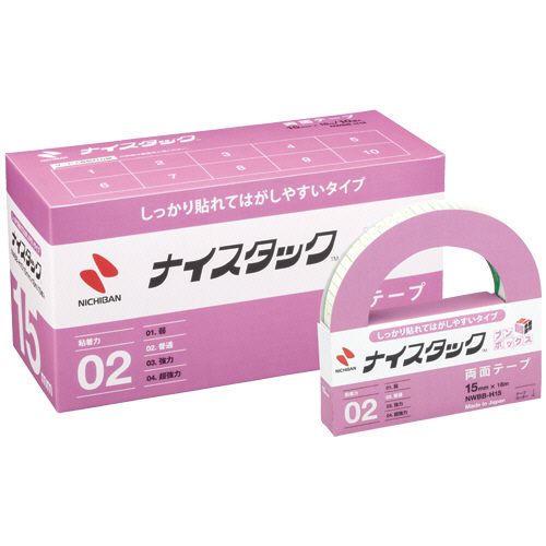 ナイスタック　しっかり貼れてはがしやすいタイプ　大巻　15mm×18m　1パック(10巻)