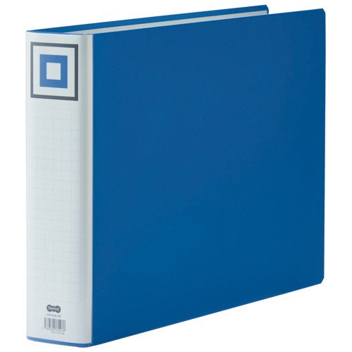 【送料無料】【個人宅届け不可】【法人（会社・企業）様限定】両開きパイプ式ファイルV　A3ヨコ　600枚収容　60mmとじ　背幅75mm　青　1セット(8冊)