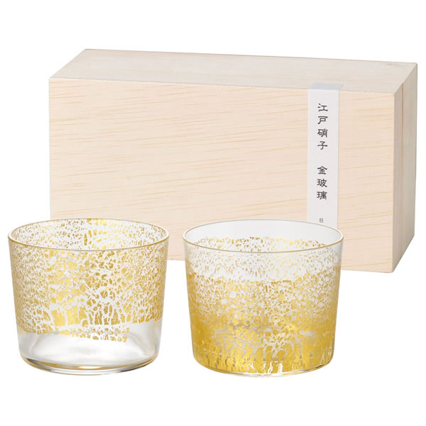 その他 誠実 送料無料 江戸硝子 金玻璃 冷酒杯純米揃え ｇ６４１ ｔ７８ ギフト館 Kwakuku Com