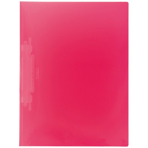 ルーパーファイル(色透明表紙)A4 2穴 100枚クリスタルピンク 1セット(100冊:5冊×20パック)