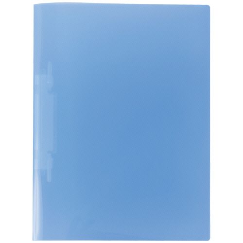 ルーパーファイル(色透明表紙)A4　2穴　100枚クリスタルブルー　1セット(100冊:5冊×20パック)
