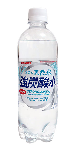 まとめ買い サンガリア 伊賀の天然水 強炭酸水ＰＥＴ ５００ＭＬ ×24個 公式ショップ