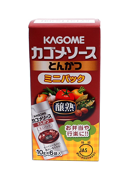 ★まとめ買い★　カゴメ　醸熟ソースミニパックとんかつ　１０Ｇｘ６　×30個【イージャパンモール】
