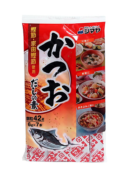 【送料無料】★まとめ買い★　シマヤ　かつおだしの素　４２ｇピロー　（６ｇ×７本）　×60個【イージャパンモール】