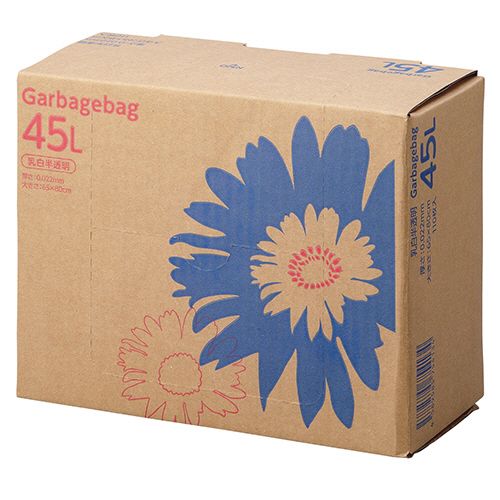 ゴミ袋 コンパクト 乳白半透明 45L BOXタイプ 1セット(660枚:110枚×6箱)|イージャパンアンドカンパニーズ